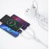 WIWU Wi-U003 Quick Series Dual USB Charger with 3 in 1 USB To Type-C + Lightning + Micro, Charging Data Cable Set- White